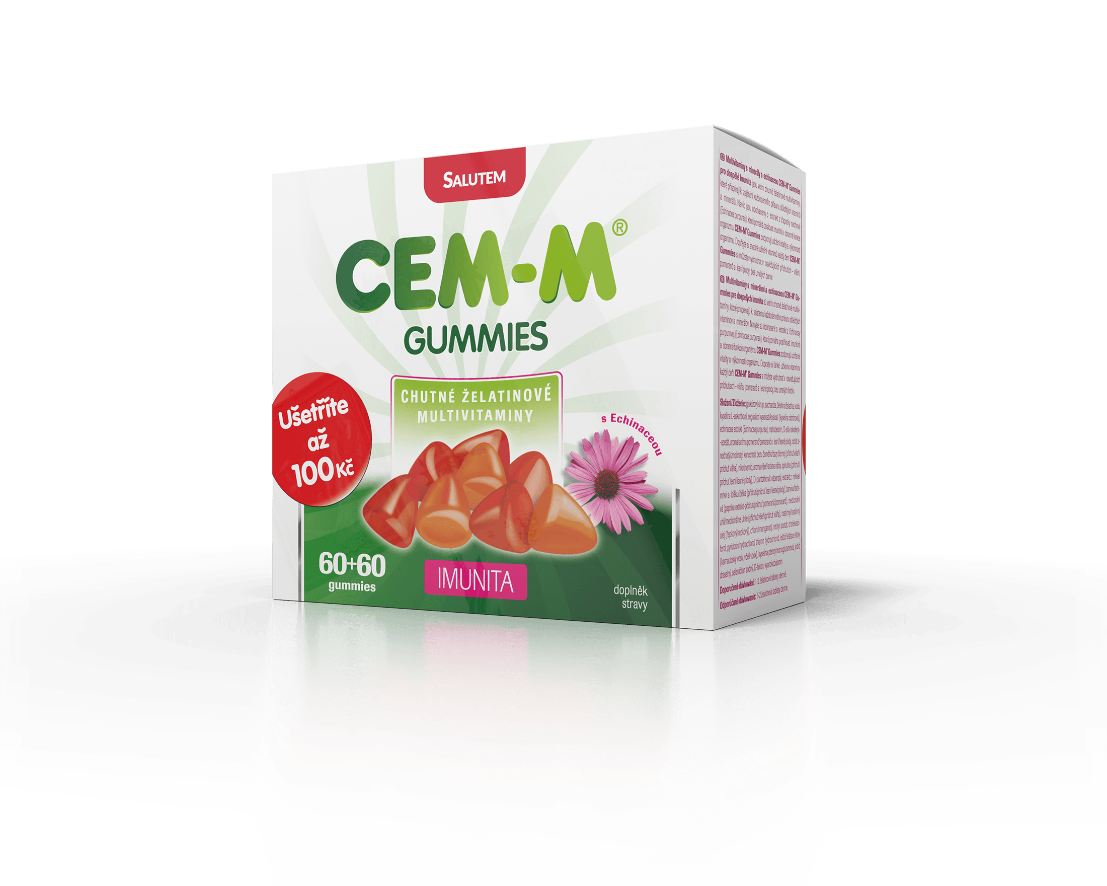 vizu box promopack Cem-M Gummies Imunita CZE P2 WEB CEM-M gummies pro dospělé Imunita 60+60 navíc